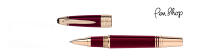 Mont Blanc Great Characters 'J. F. Kennedy' Burgundy Precious Resin / Gold Plated Rollerballs